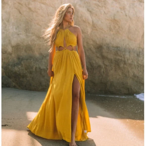 red halter neck summer dress Whisked Away Halterneck Maxi Dress